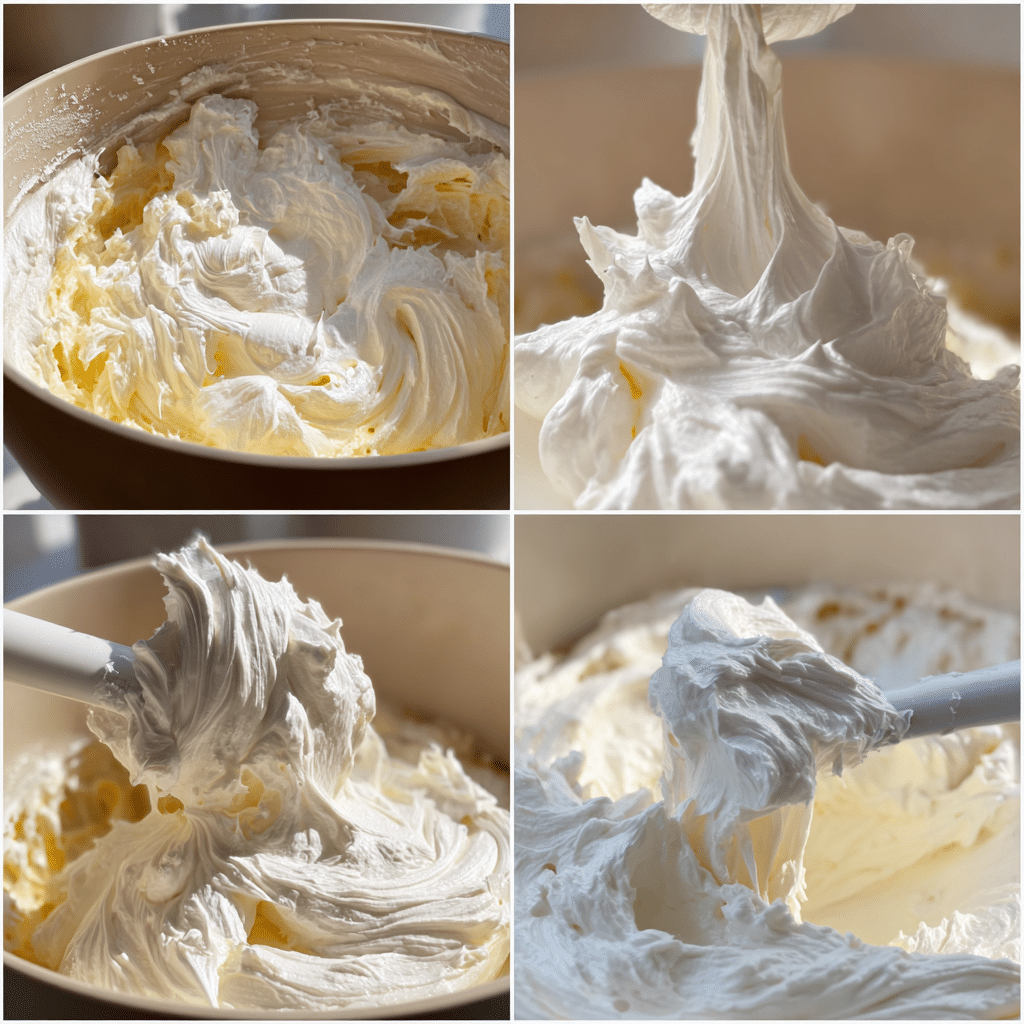 folding whipped egg whites into cloud cake batter