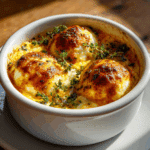 Baked cottage cheese eggs fresh out of the oven