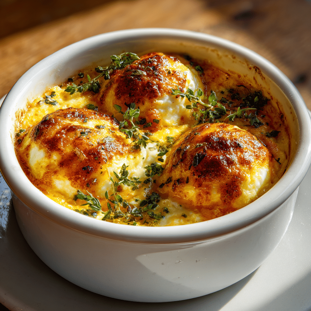 Baked cottage cheese eggs fresh out of the oven