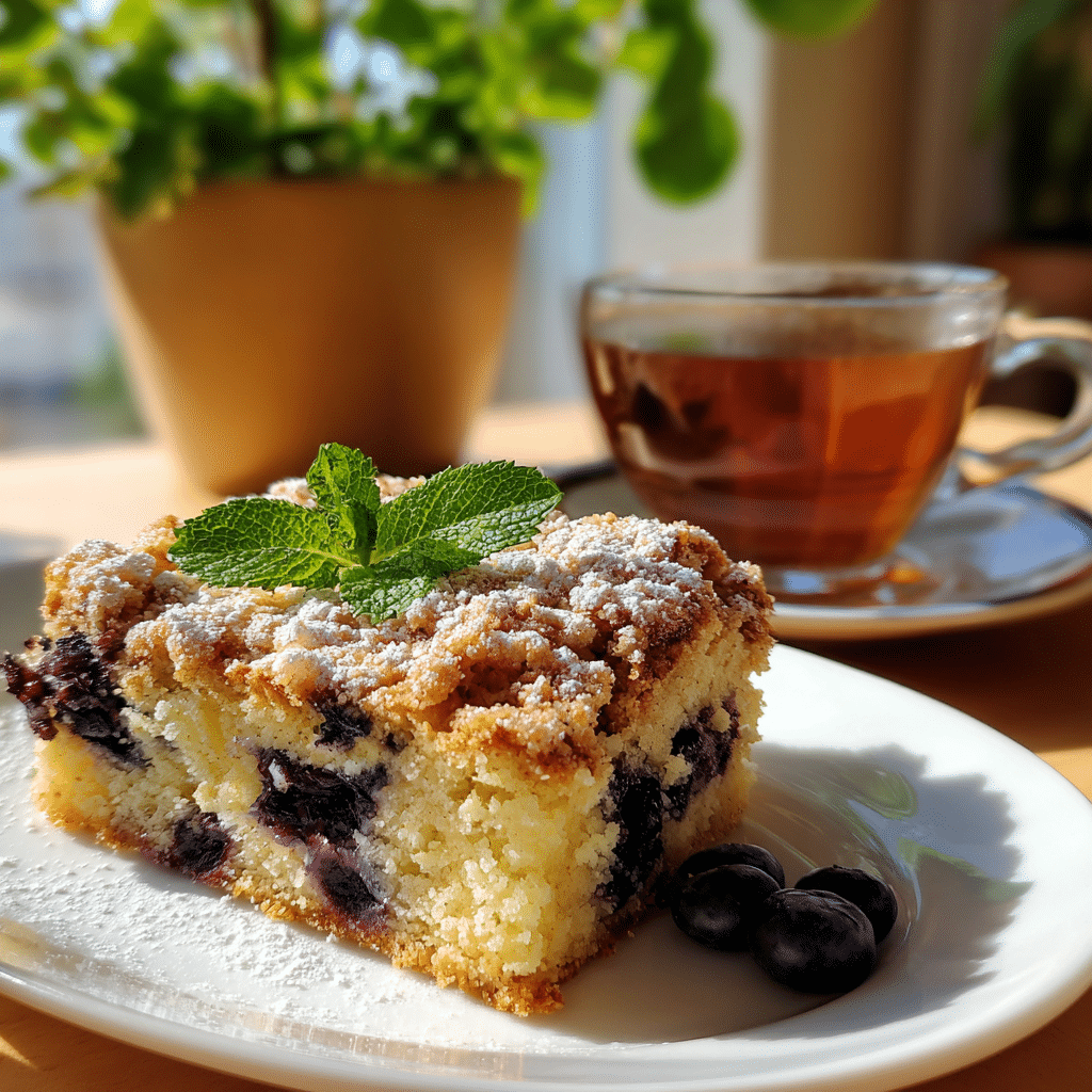 serving suggestion for blueberry coffee cake recipe