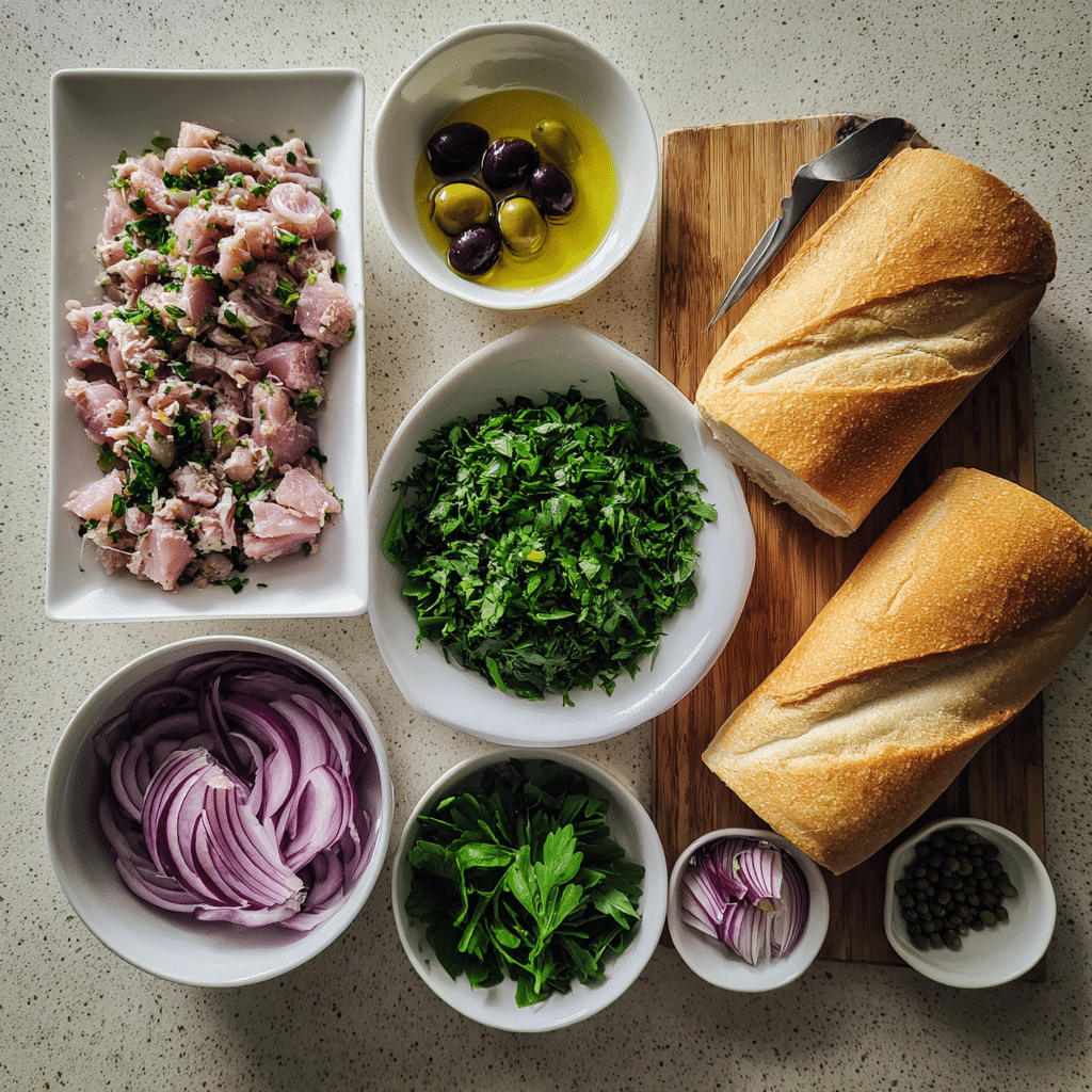Ingredients for Buona Beef Tuna Genovese copycat recipe