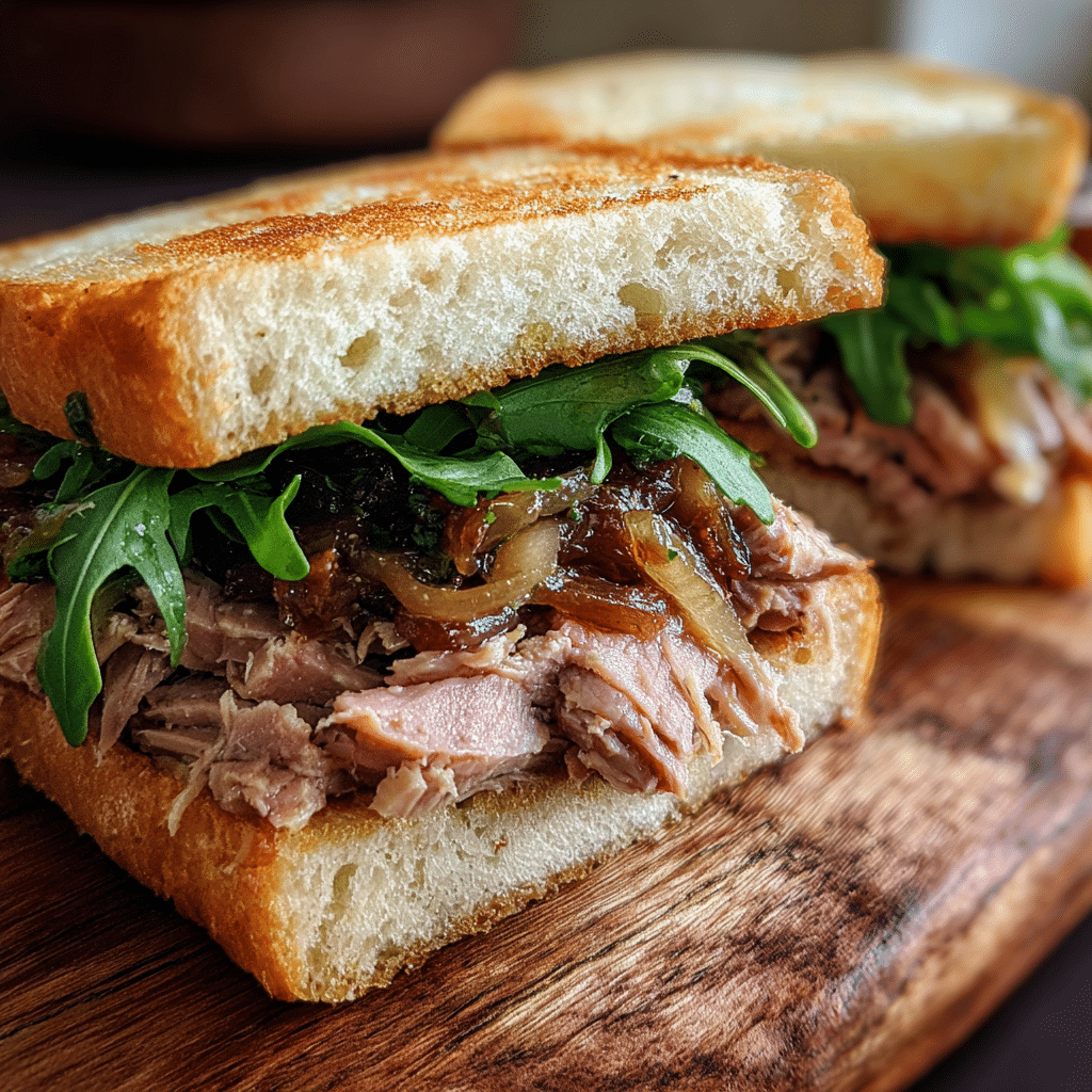 buona beef tuna genovese recipe sandwich with tuna, beef, and onions