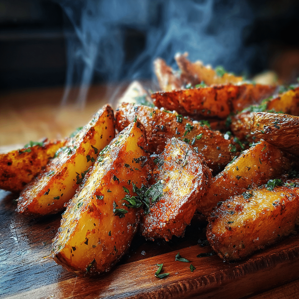 liquid-smoke-russet-potatoes-featured Crispy liquid smoke russet potatoes with golden crust