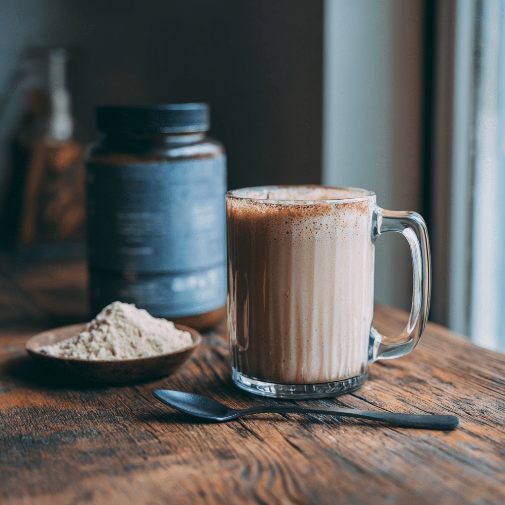 hot protein coffee recipe in morning light