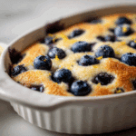 Sugar Free Lemon Blueberry Pudding Cake from Scratch You’ll Love Every Time 3 sugar free lemon blueberry pudding cake from scratch in baking dish