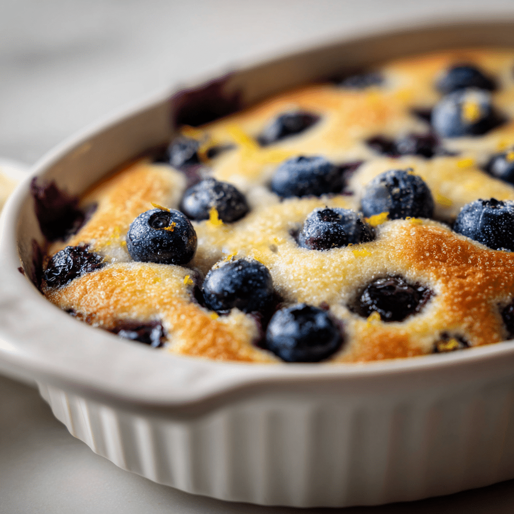 sugar-free-lemon-blueberry-pudding-cake-from-scratch sugar free lemon blueberry pudding cake from scratch in baking dish