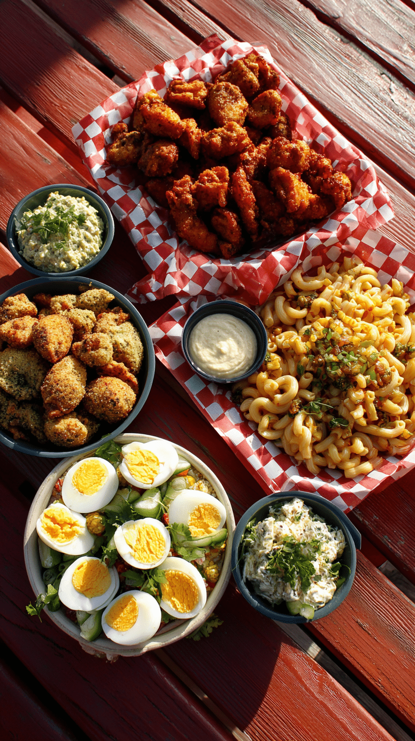 gator-bites-platter-serving WW2 wrapped gator bites recipe served with Southern sides