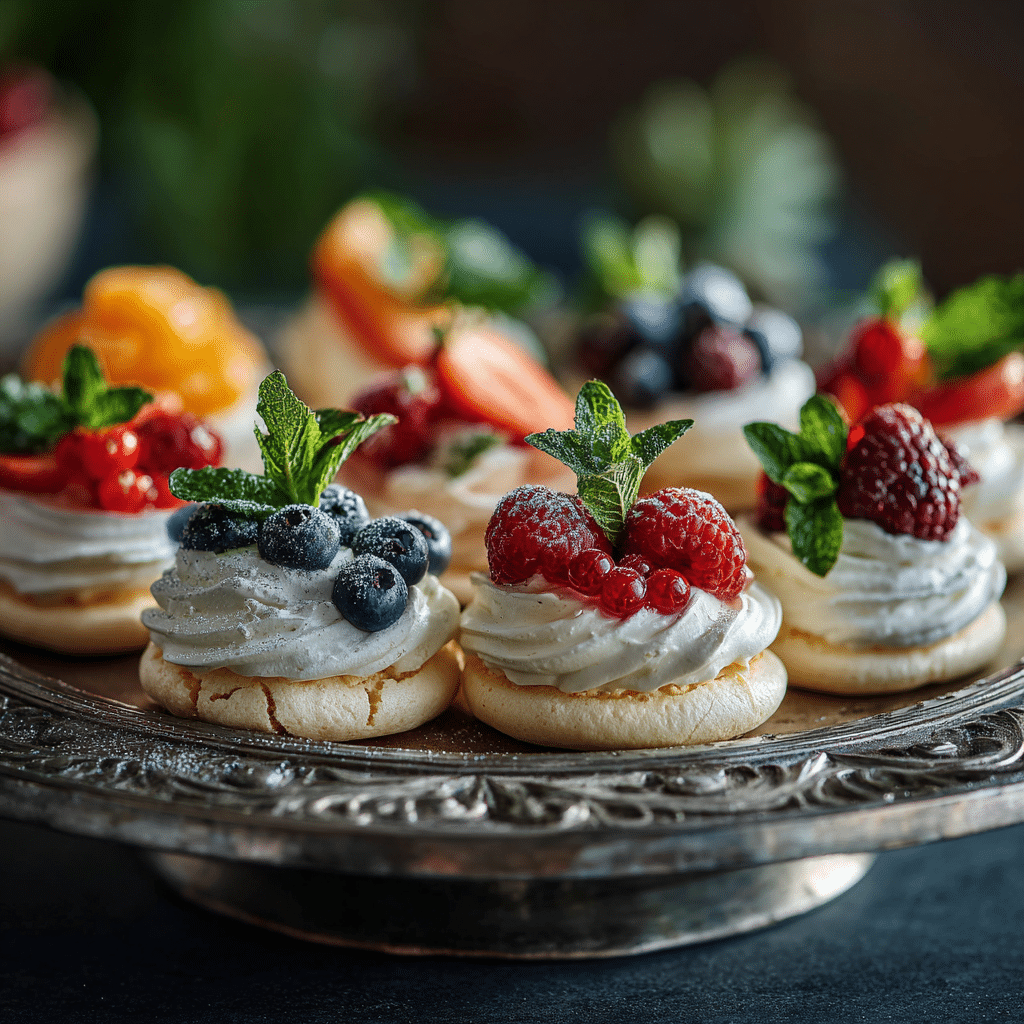 plated-pavlova-cookie-ideas plated pavlova cookies with fruit and cream