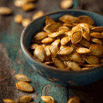 crispy roasted pumpkin seeds bowl