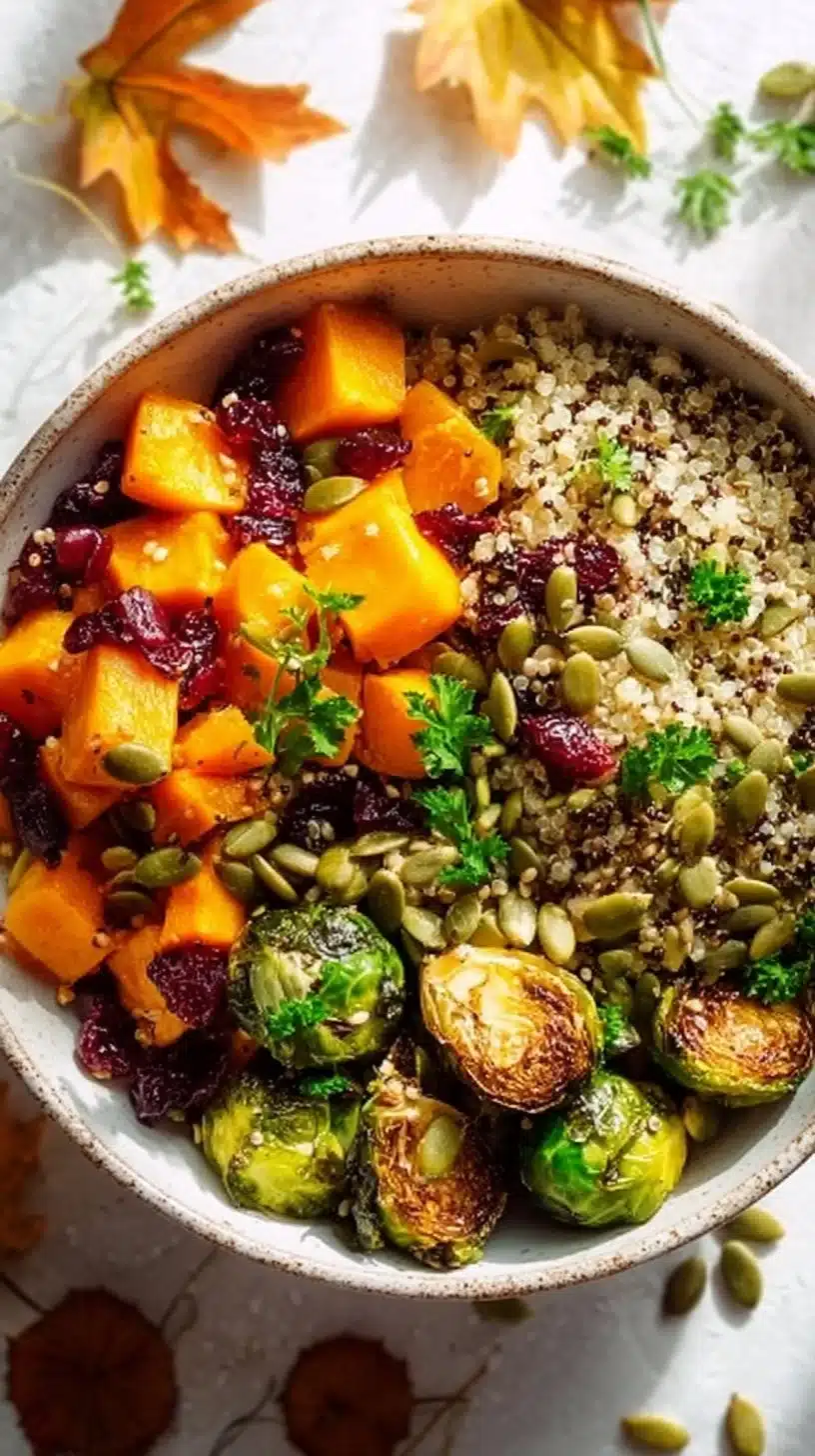 Autumn Harvest Grain Bowl with seasonal vegetables and grains