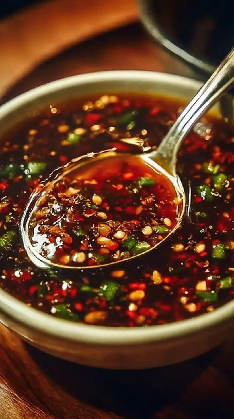 Bowl of bold and addictive dragon sauce for enhancing meals