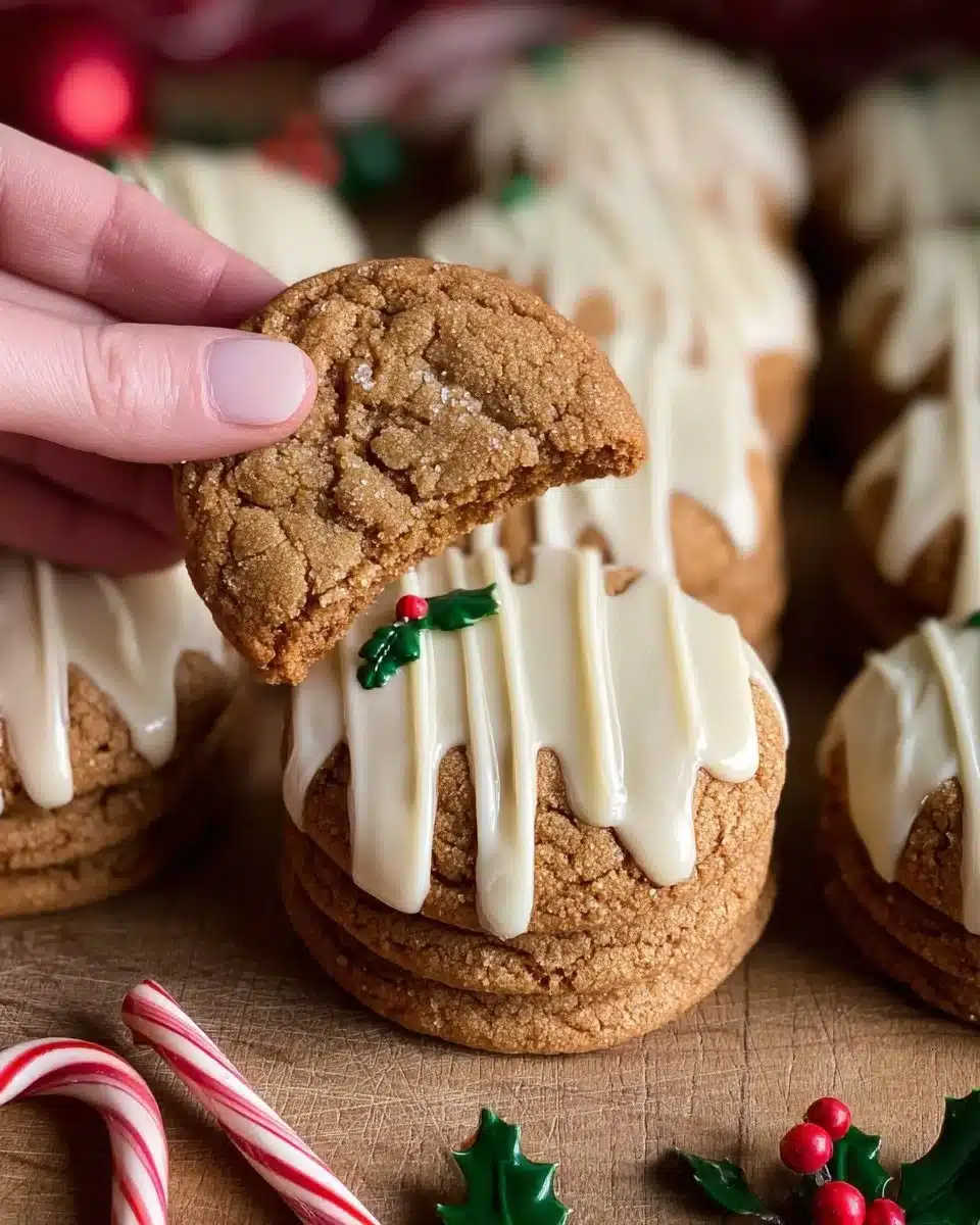 Chewy maple cinnamon cookies with white chocolate on a baking tray