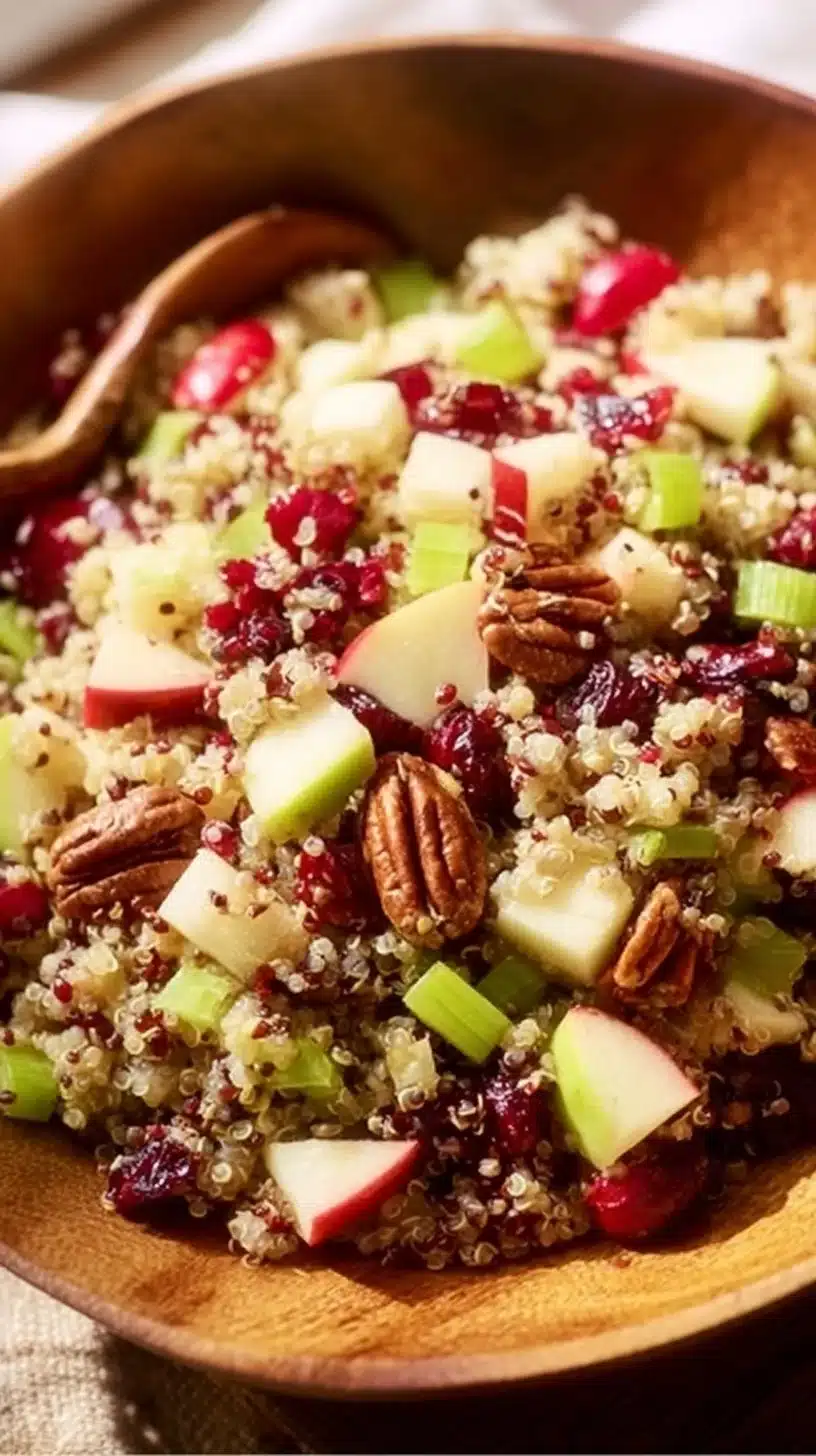 Cranberry Apple Quinoa Salad with fresh ingredients and vibrant colors