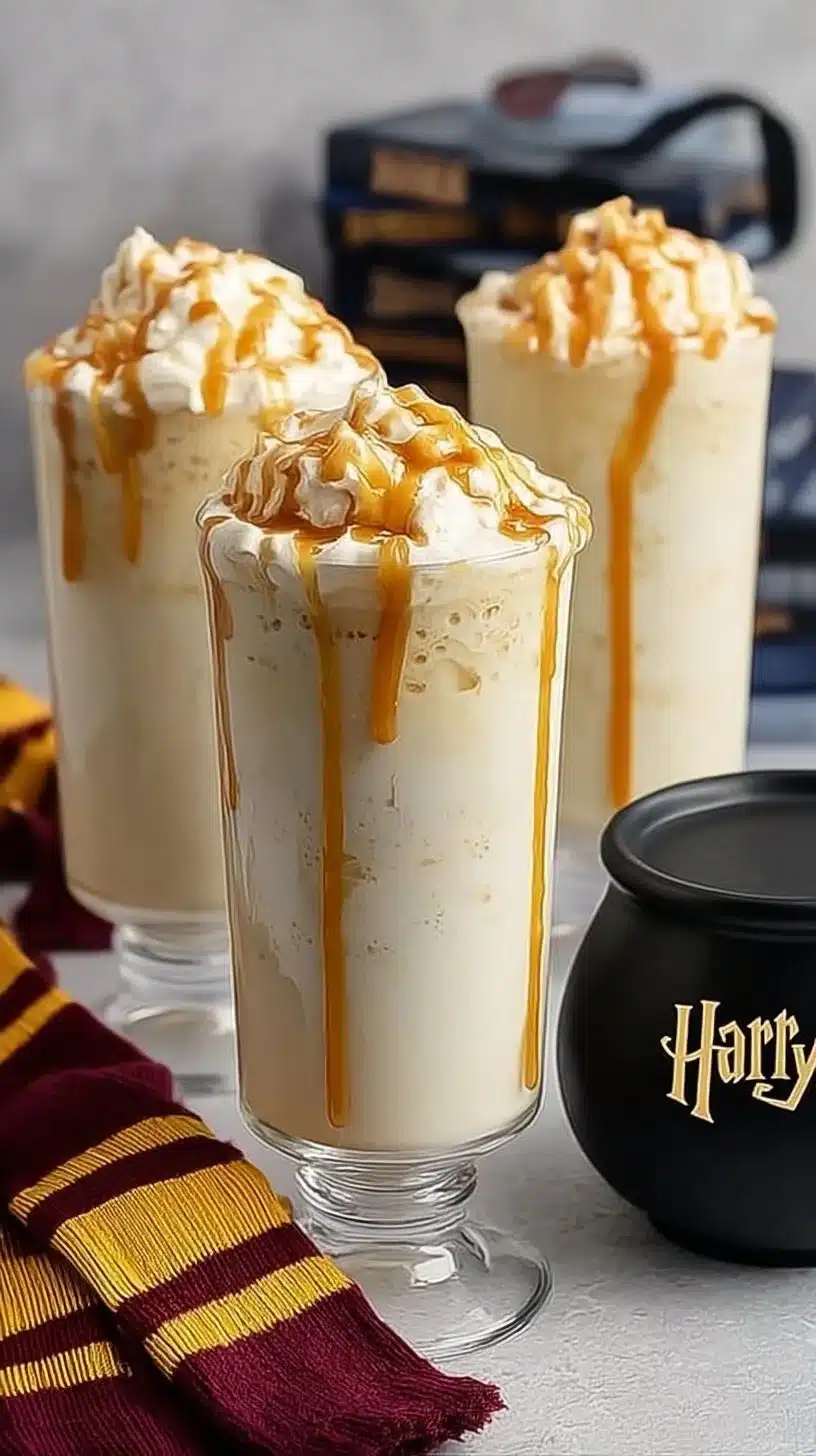 Delicious Frozen Butterbeer from Harry Potter, a magical drink for fans.