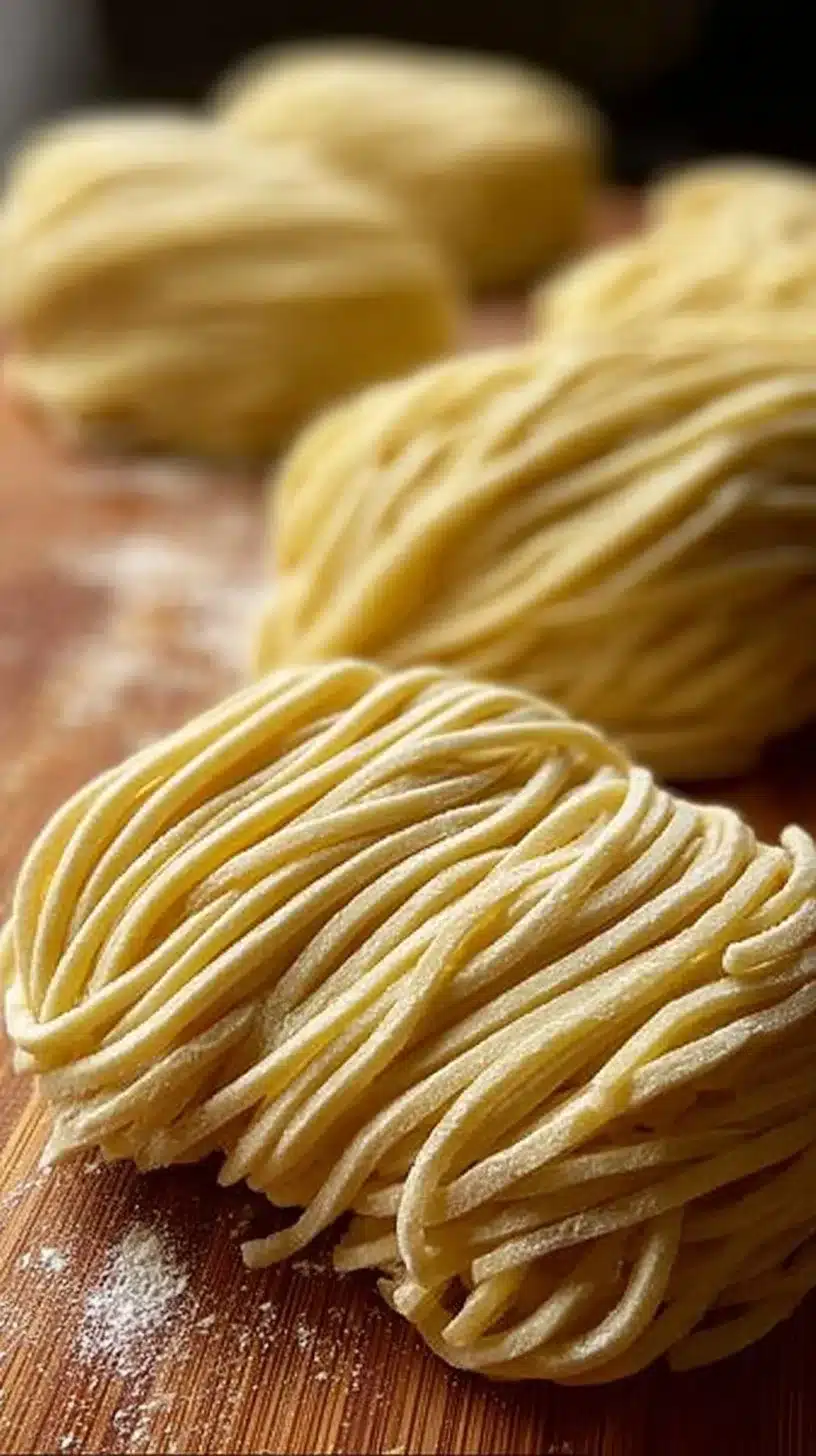 Bowl of homemade ramen noodles topped with traditional ingredients