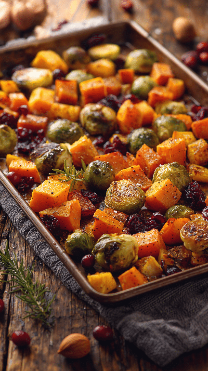 Roasted autumn vegetables for an Autumn Harvest Grain Bowl
