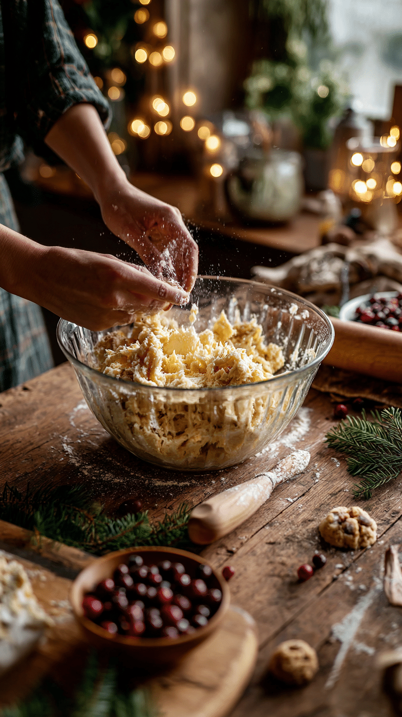 Mixing butter, sugar, and orange zest for Christmas Cranberry Orange Cookies
