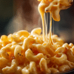 Creamy Tini’s Mac and Cheese with corkscrew pasta coated in a rich three-cheese sauce