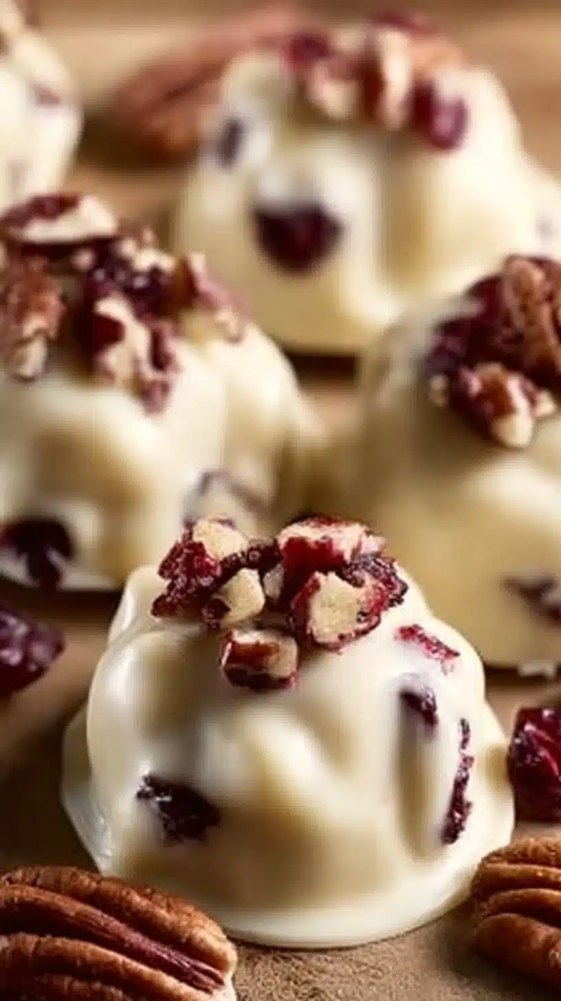 Delicious white chocolate cranberry pecan clusters for a sweet treat