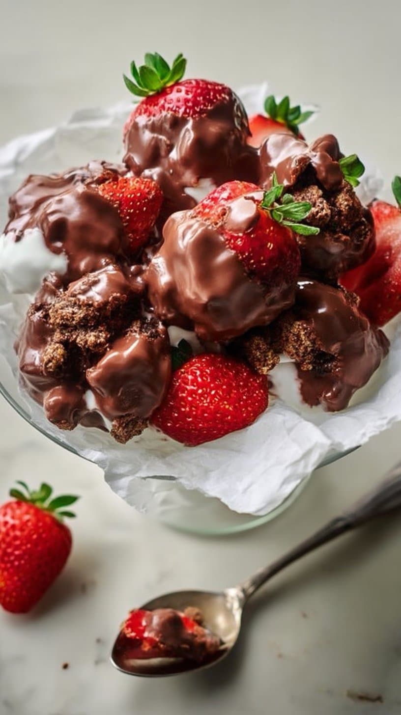 Chocolate Strawberry Yogurt Clusters