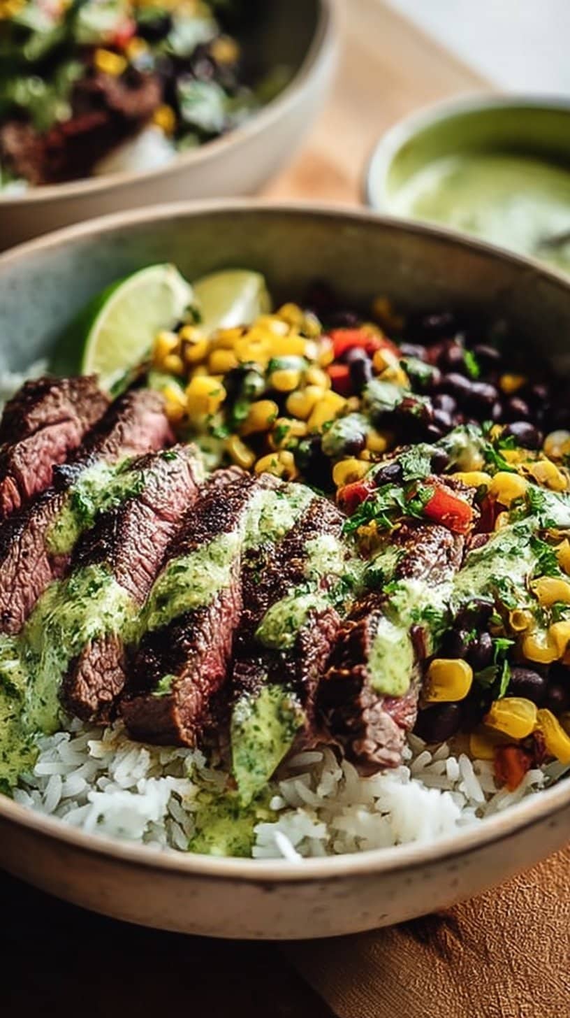 Cilantro Lime Steak Bowls