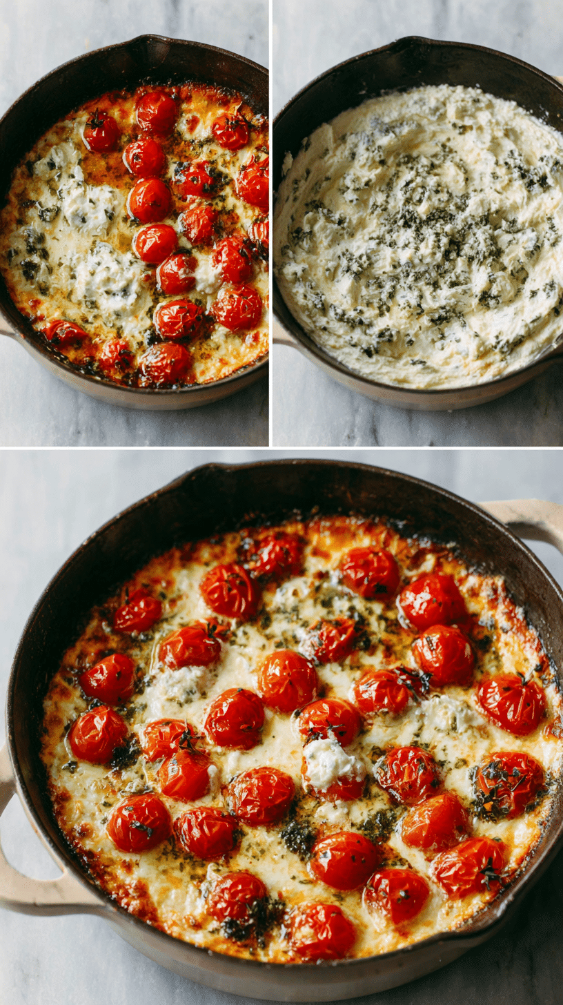 Step-by-step process of making Caprese Dip Recipe