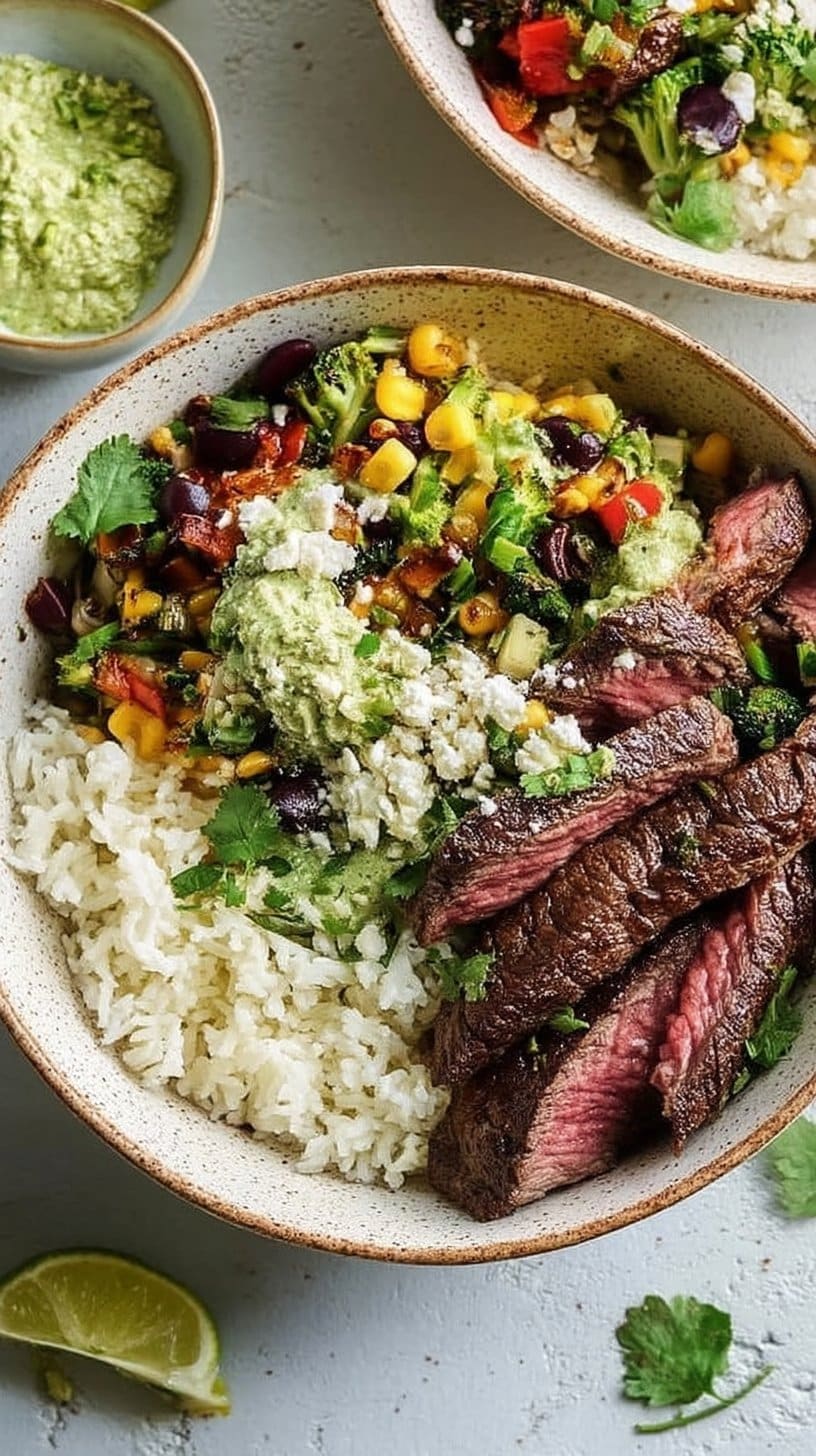 Cilantro Lime Steak Bowls