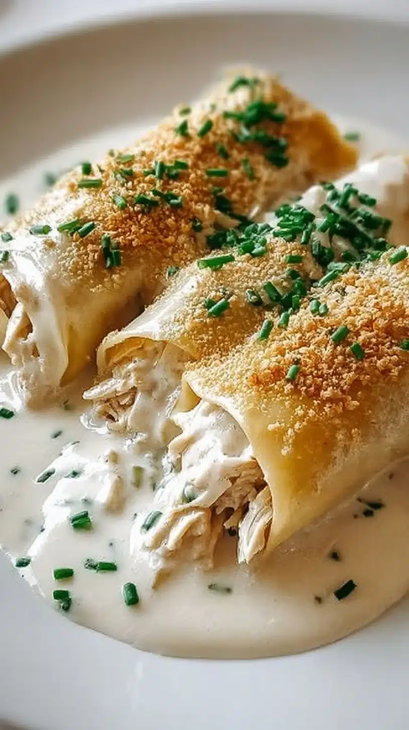 Delicious chicken pillows on a cozy dinner table