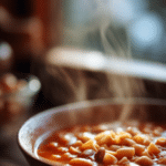 Italian pasta fagioli soup recipe with beans and pasta in tomato broth
