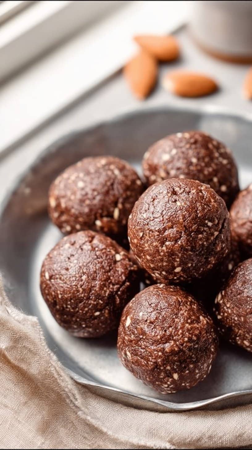 Healthy Chocolate Almond Butter Protein Balls 5 Healthy Chocolate Almond Butter Protein Balls