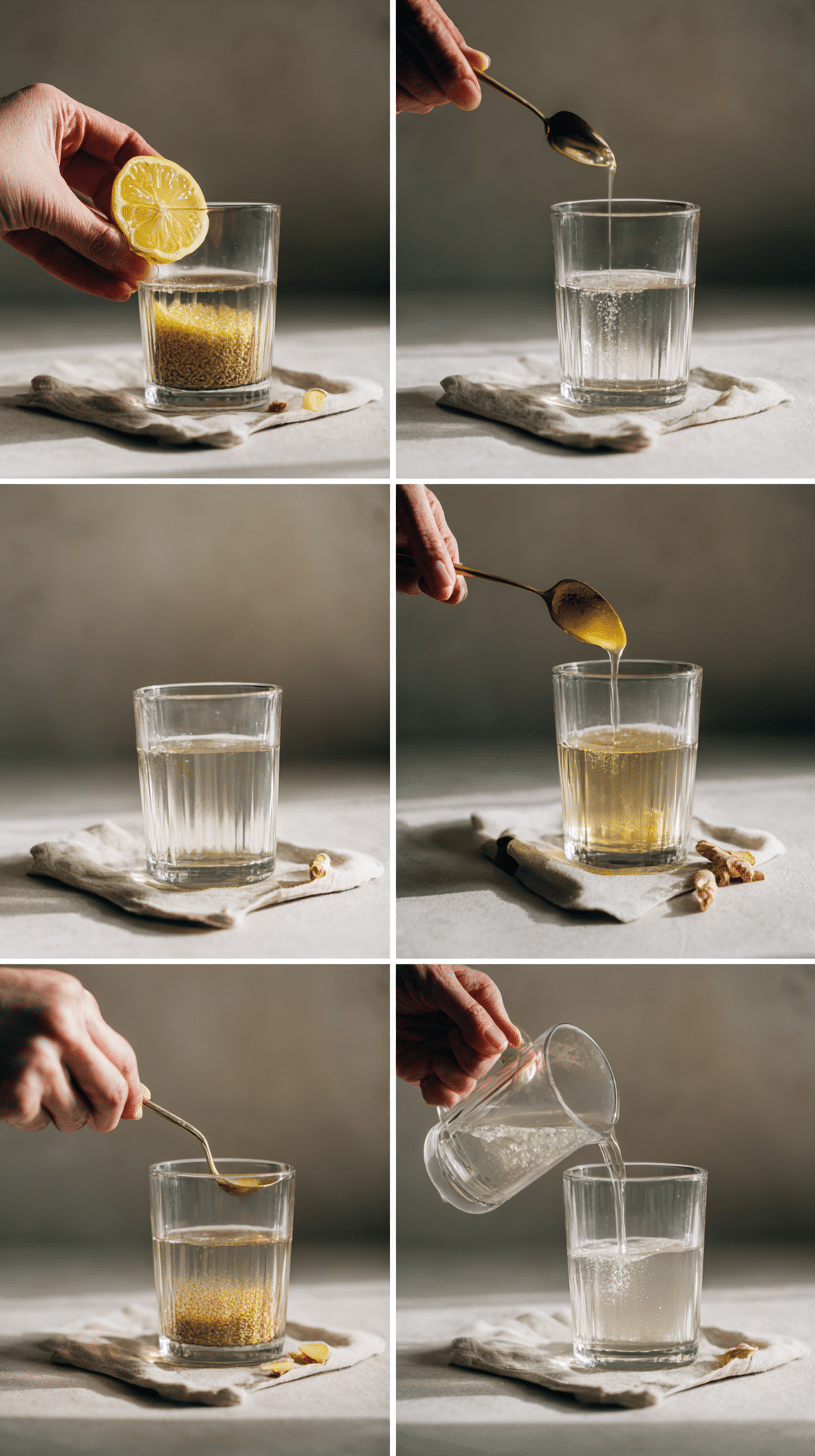 Step-by-step process of making the Natural Mounjaro Recipe detox drink