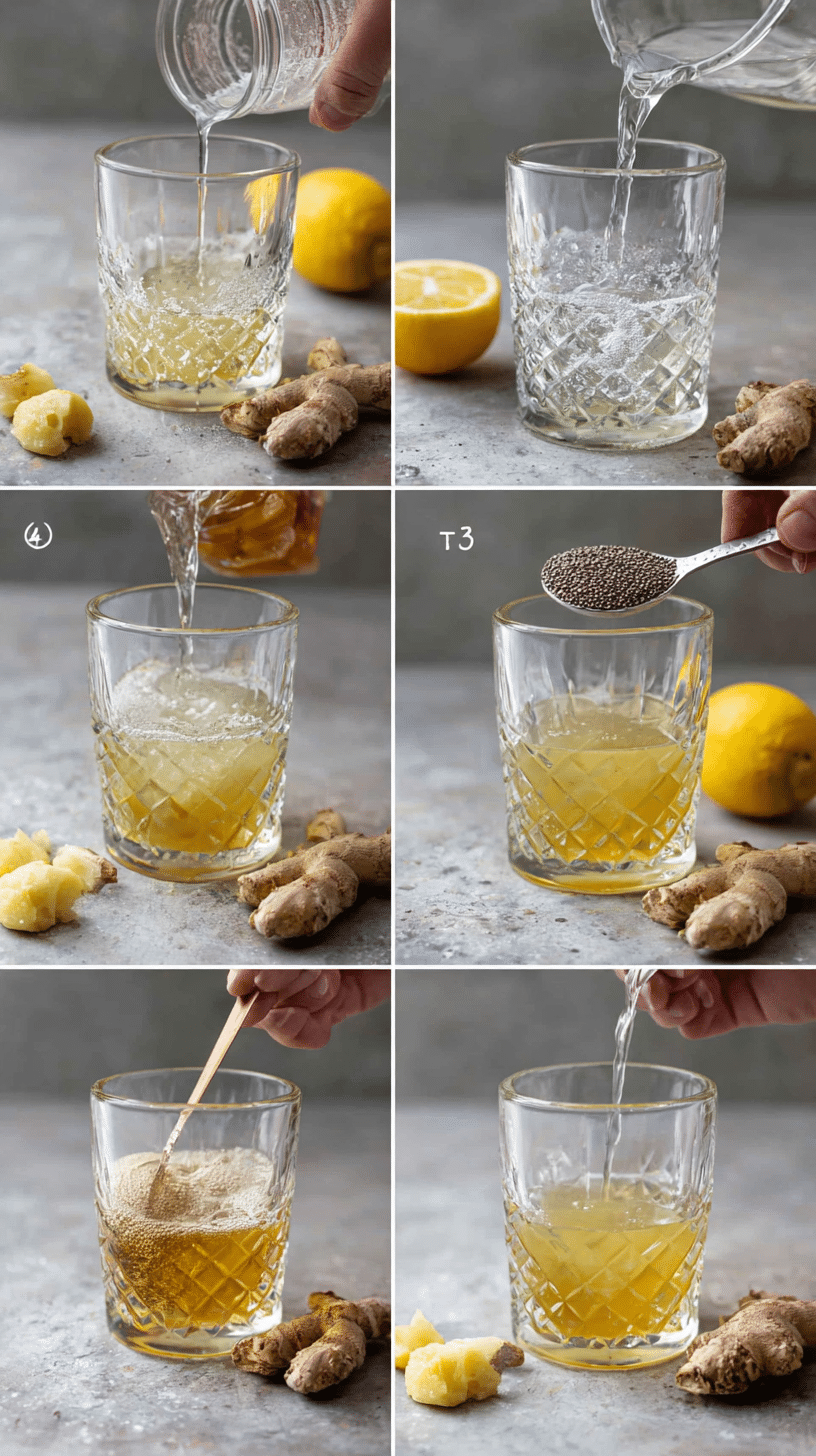 Step by step process of making natural Zepbound recipe drink
