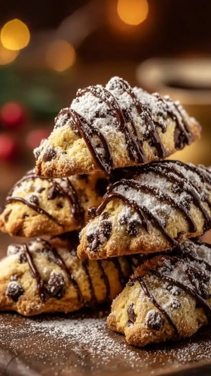 Soft and chewy almond cookies arranged on a plate