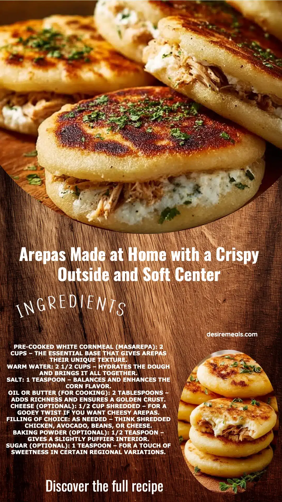 Arepas Made at Home with a Crispy Outside and Soft Center