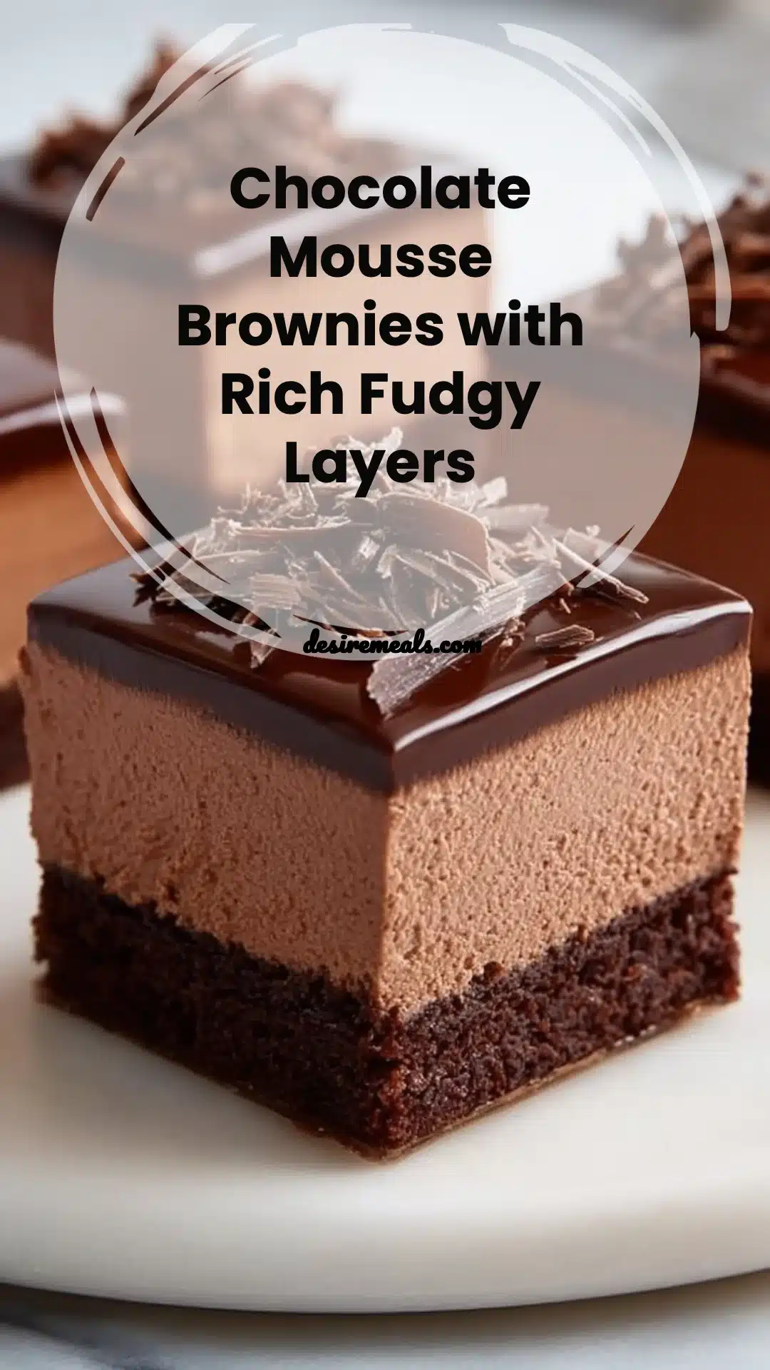 Chocolate Mousse Brownies with Rich Fudgy Layers