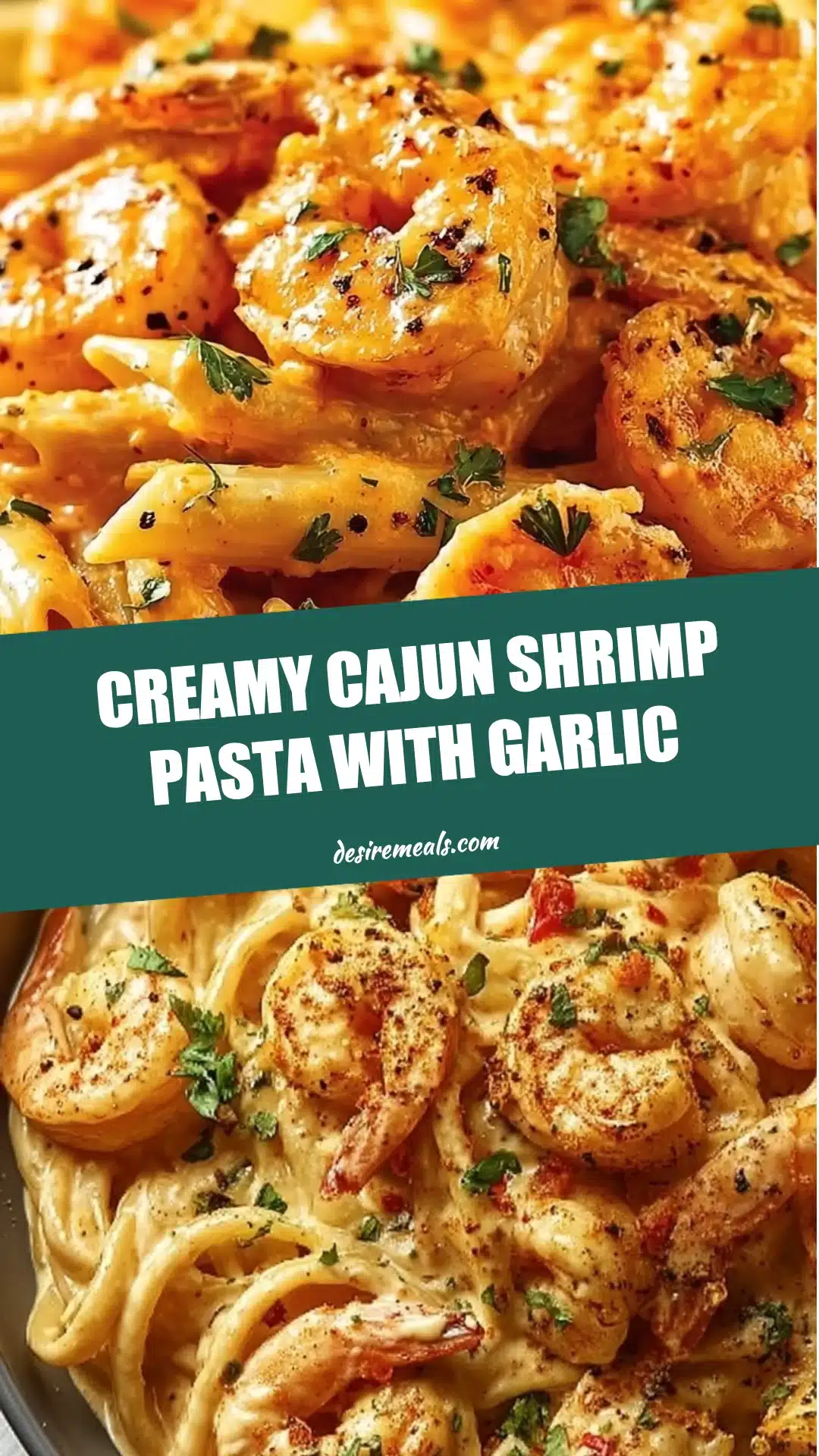 Creamy Cajun Shrimp Pasta with Garlic