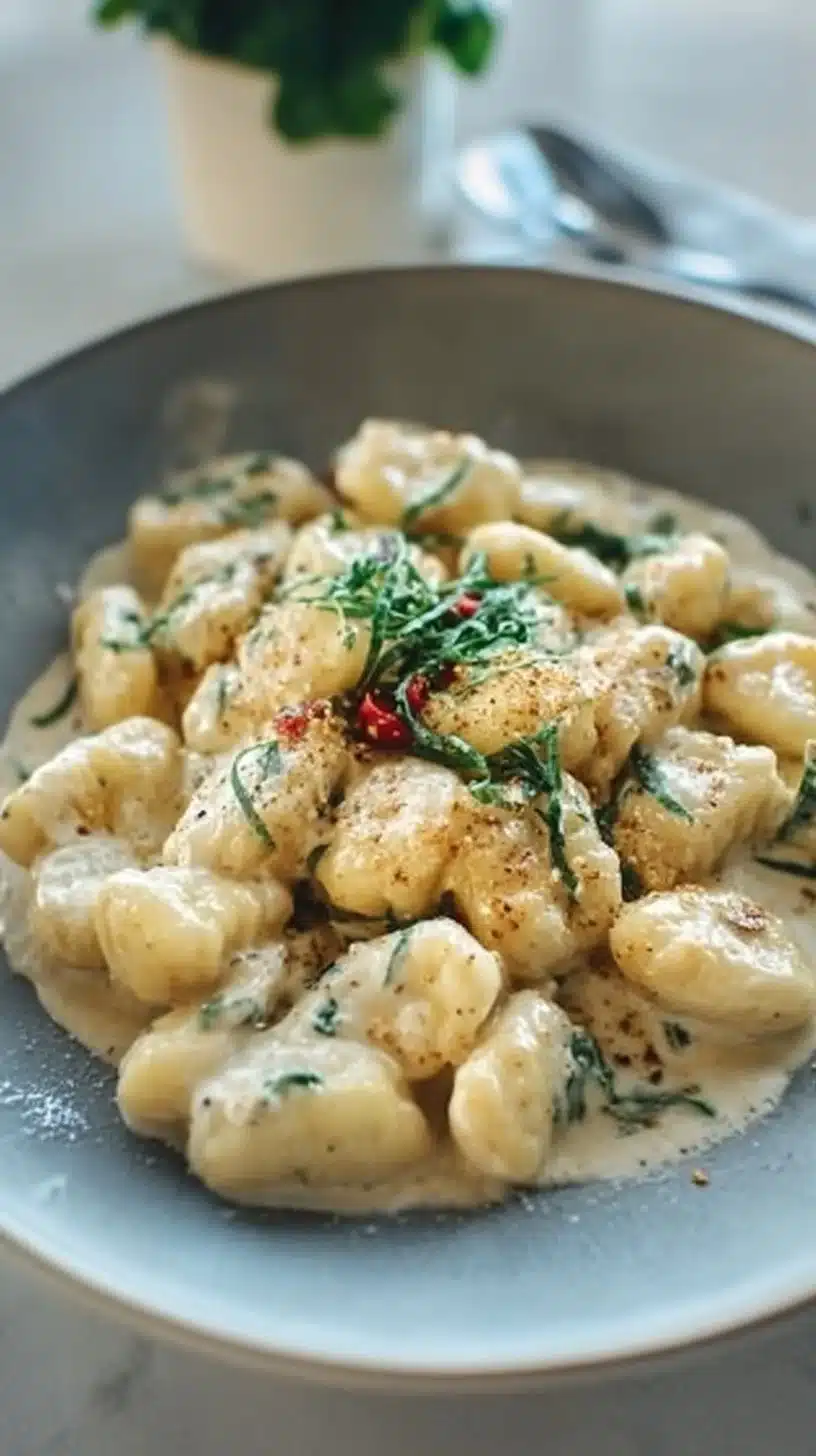 Indulge in Millionaire Gnocchi with Creamy Sauce Today!