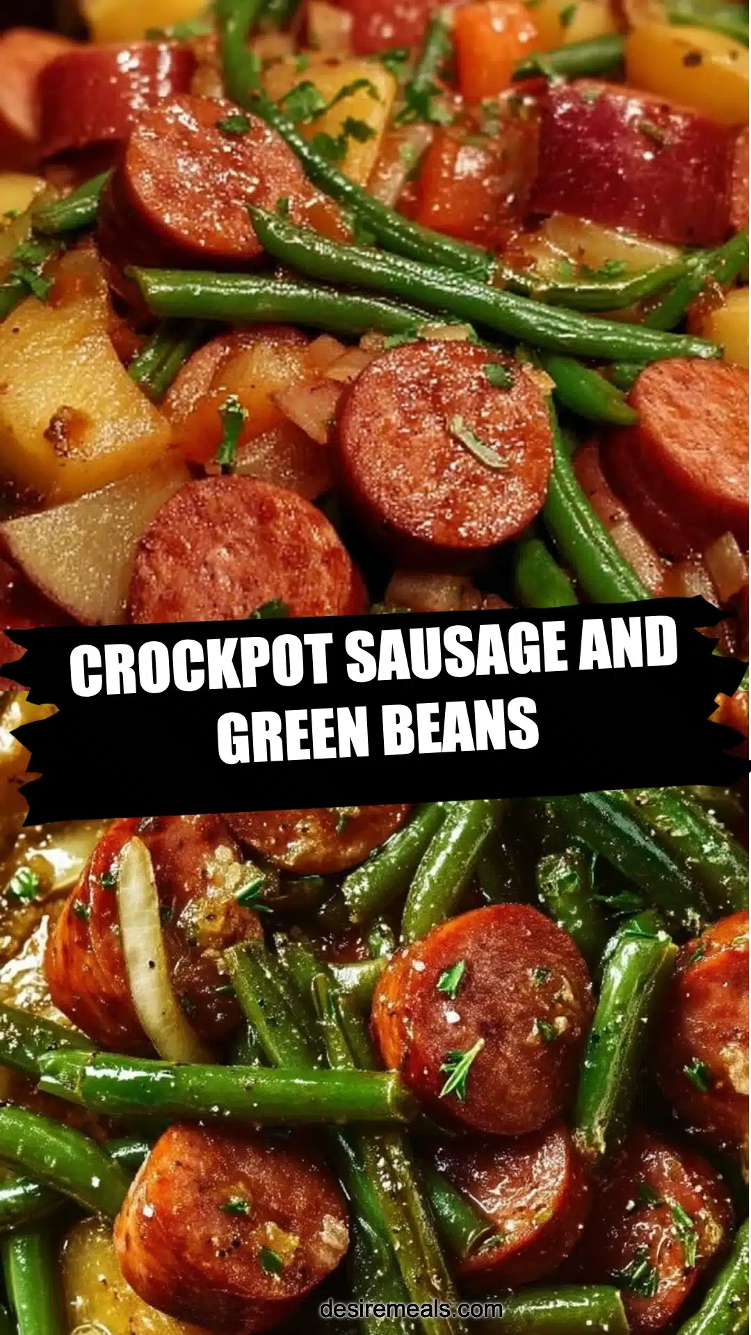 Crockpot Sausage and Green Beans