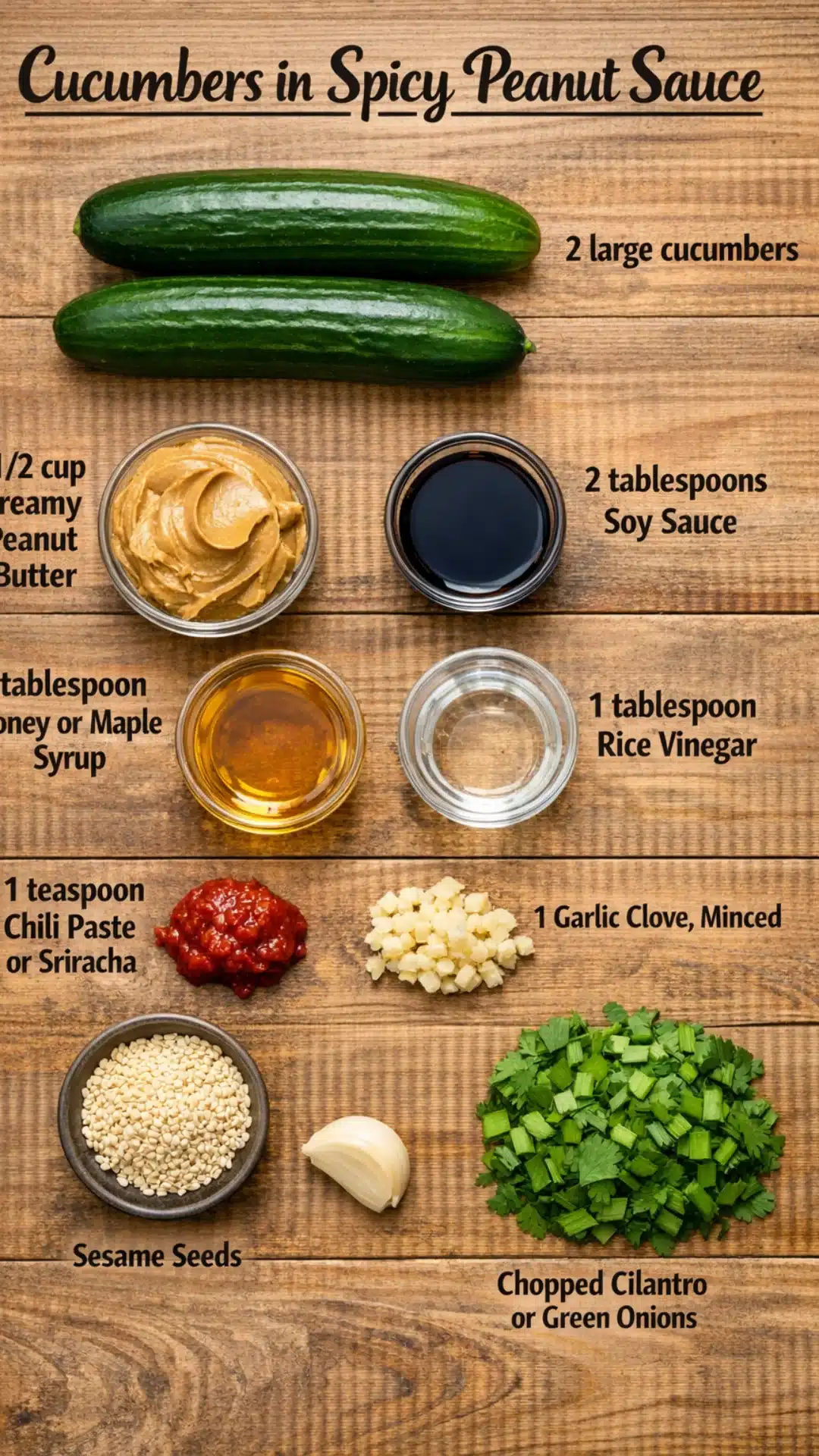 Cucumbers in Spicy Peanut Sauce