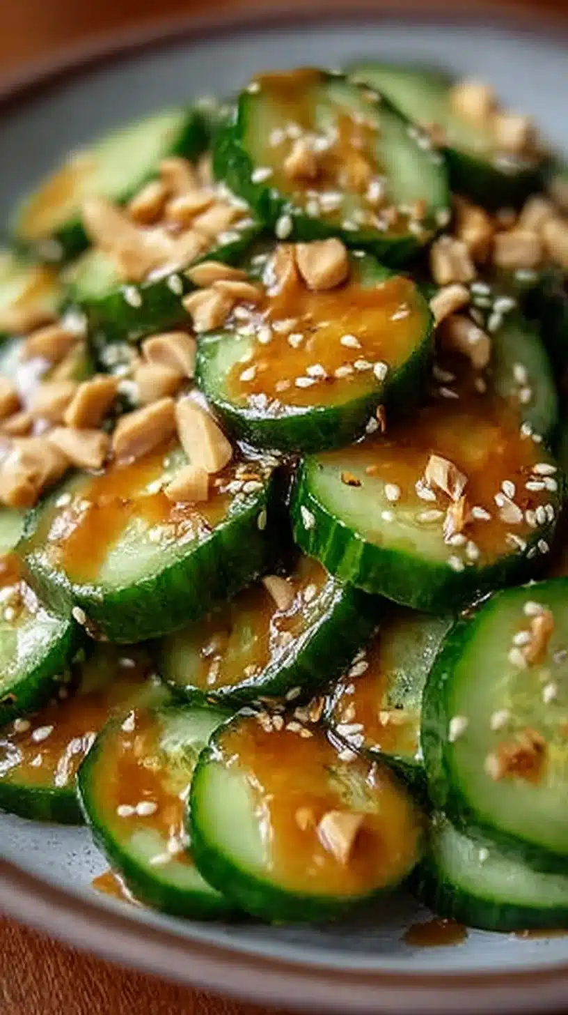 Cucumbers in Spicy Peanut Sauce