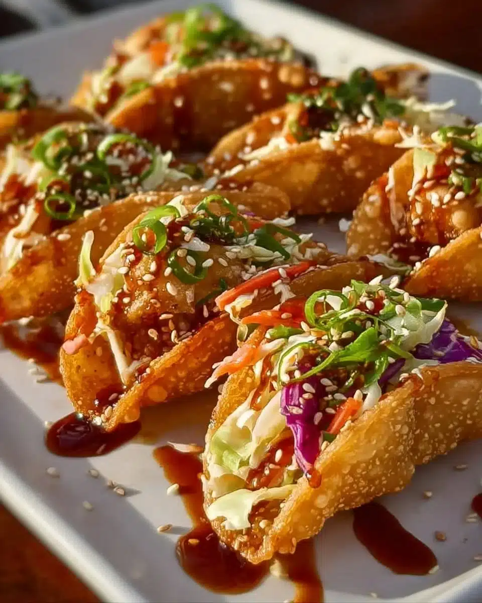 Crispy Chicken Wonton Tacos