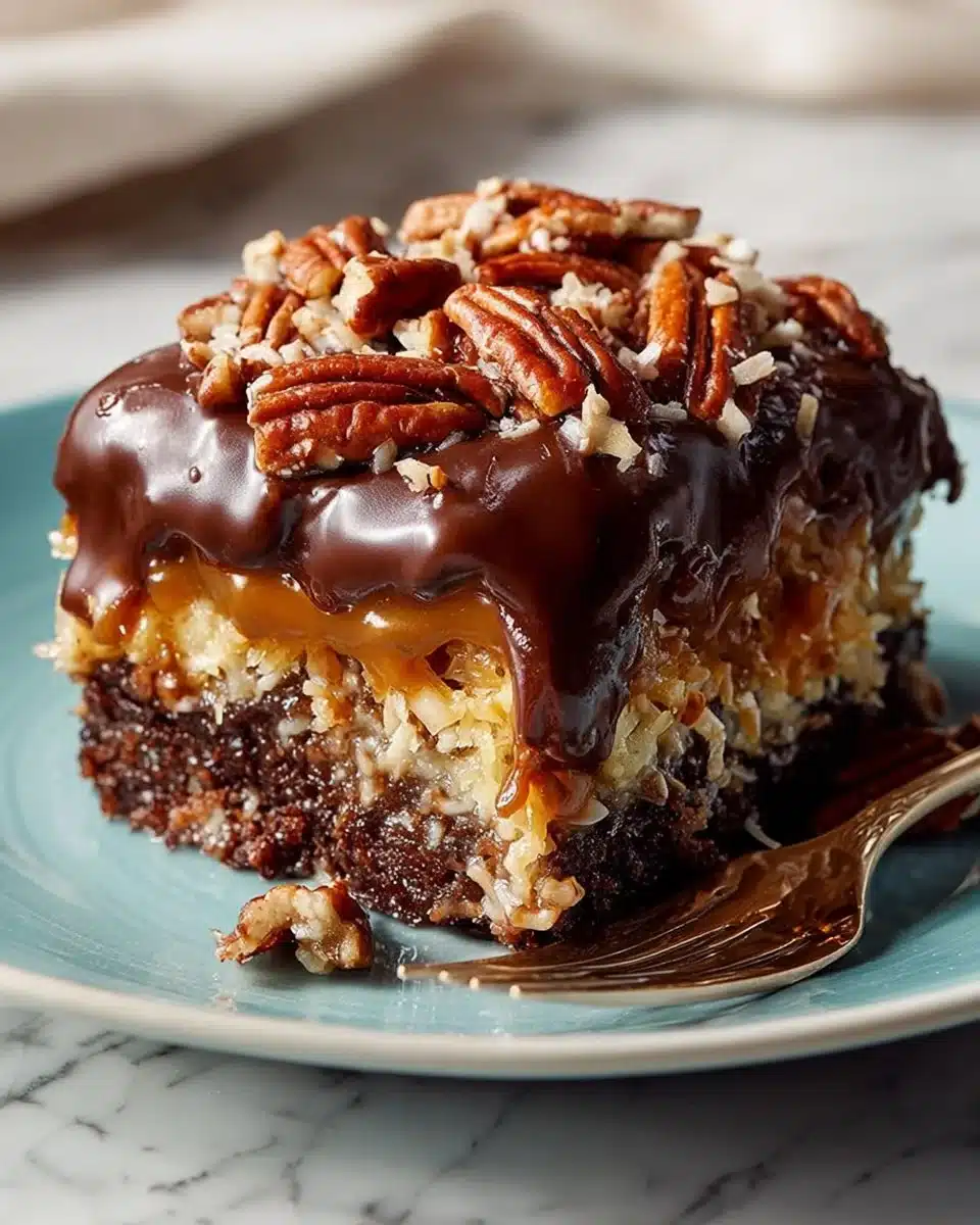 Easy German Chocolate Poke Cake Made Ultra Moist 8 German Chocolate Poke Cake