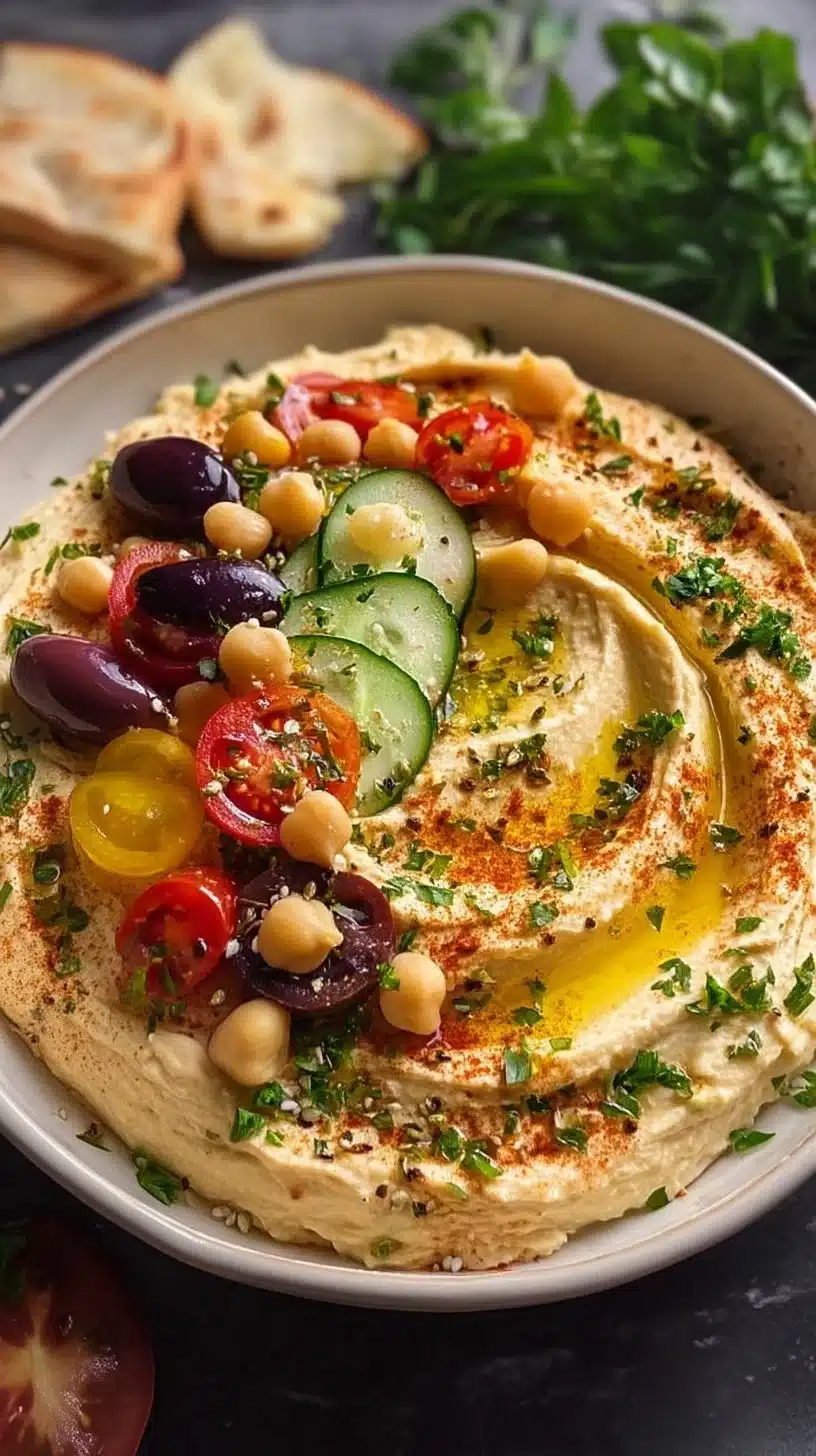 Greek Style Loaded Hummus