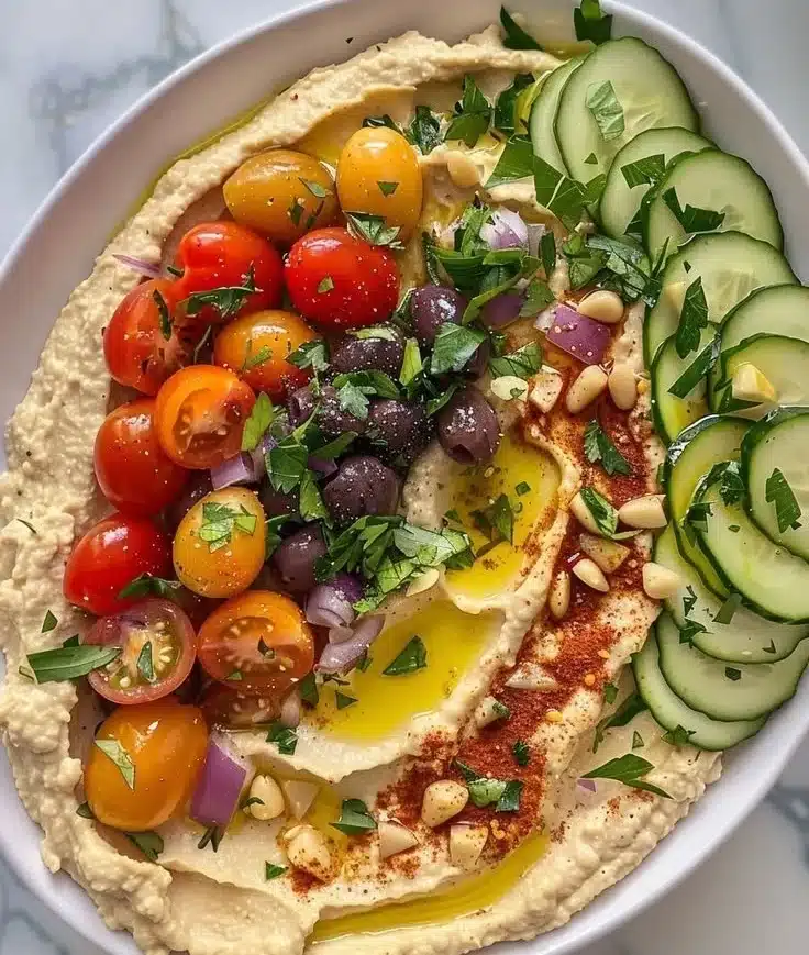 Greek Style Loaded Hummus
