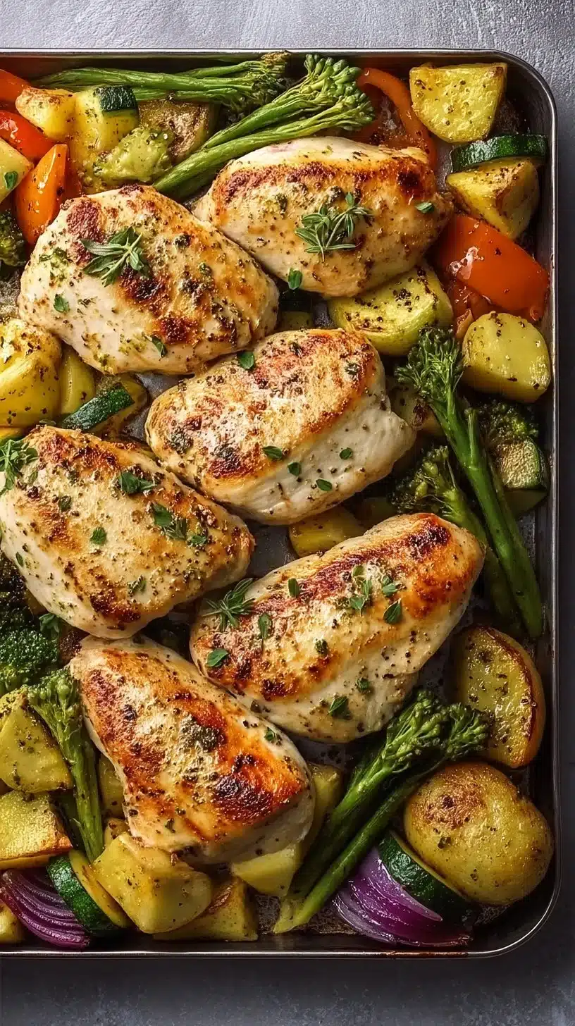 Sheet Pan Garlic Butter Chicken and Veggies