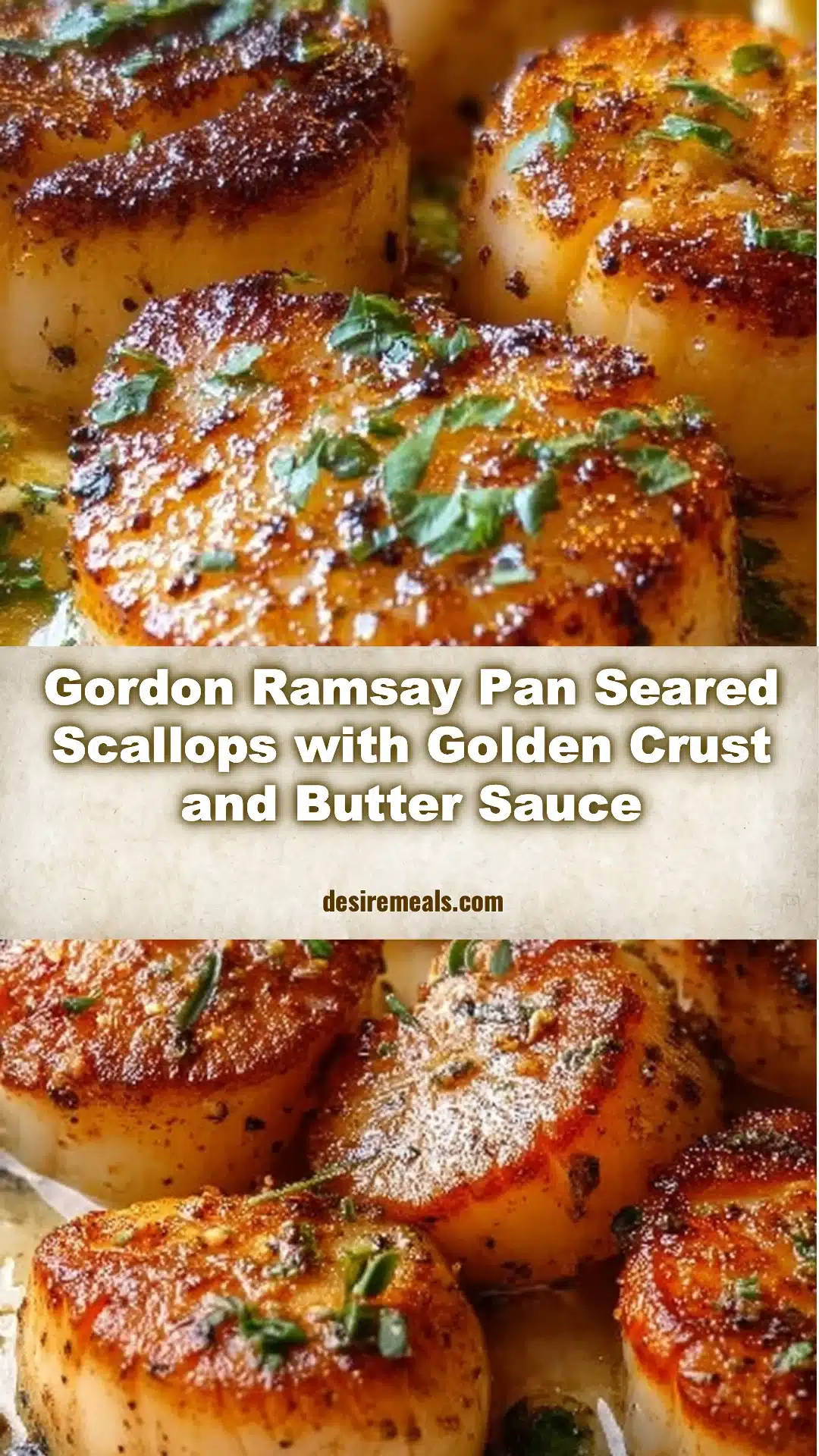 Gordon Ramsay Pan Seared Scallops with Golden Crust and Butter Sauce