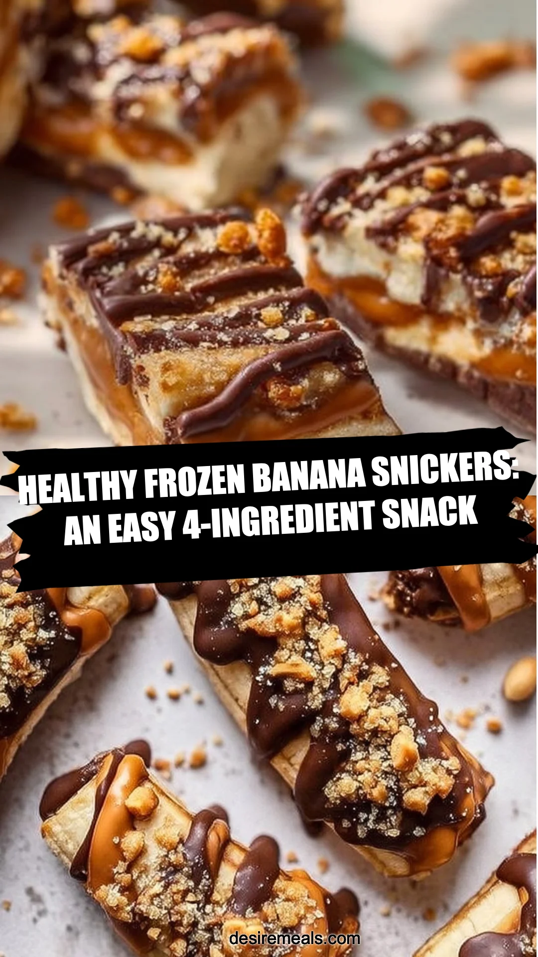 Healthy Frozen Banana Snickers: An Easy 4-Ingredient Snack