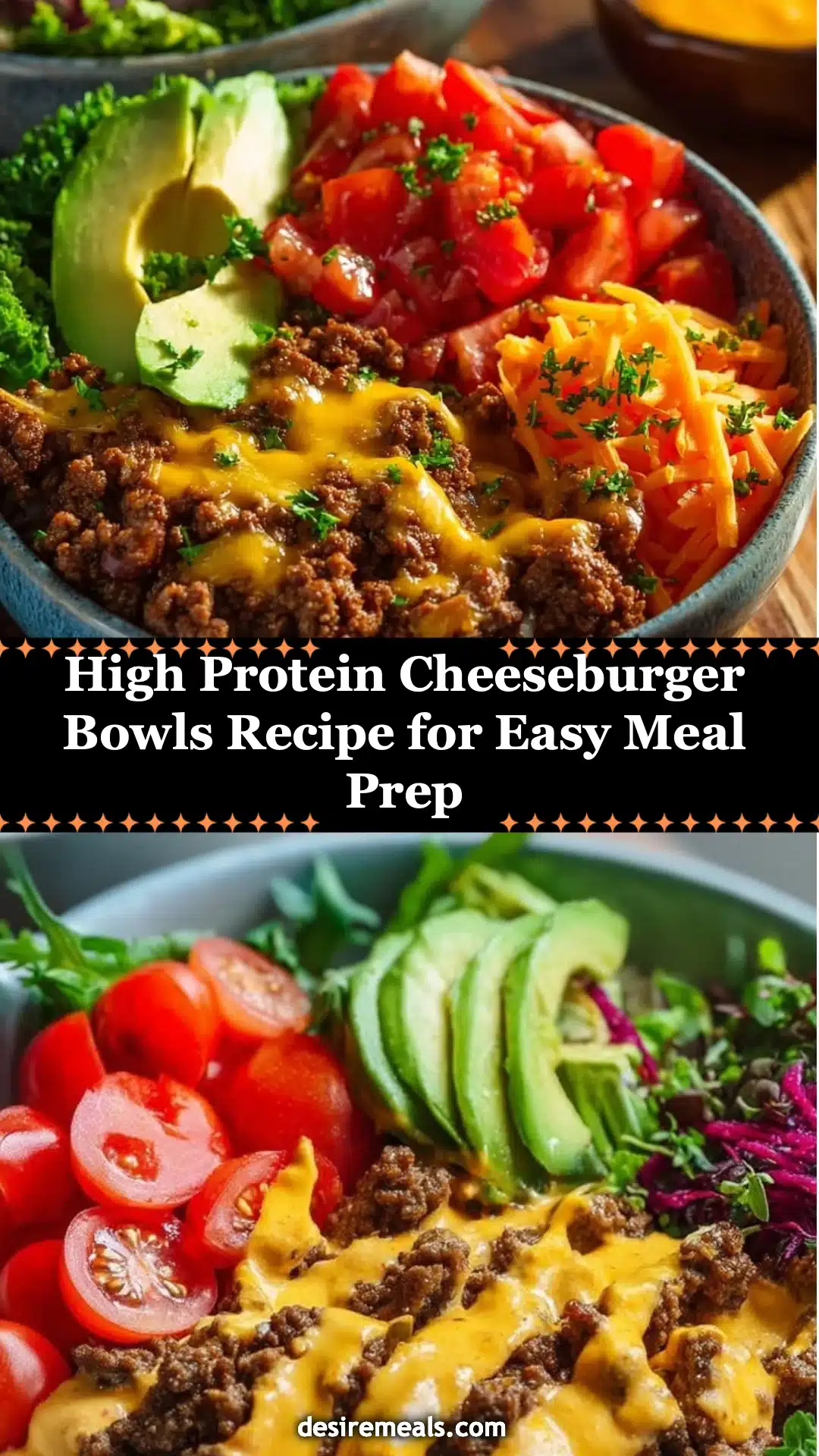 High Protein Cheeseburger Bowls Recipe for Easy Meal Prep