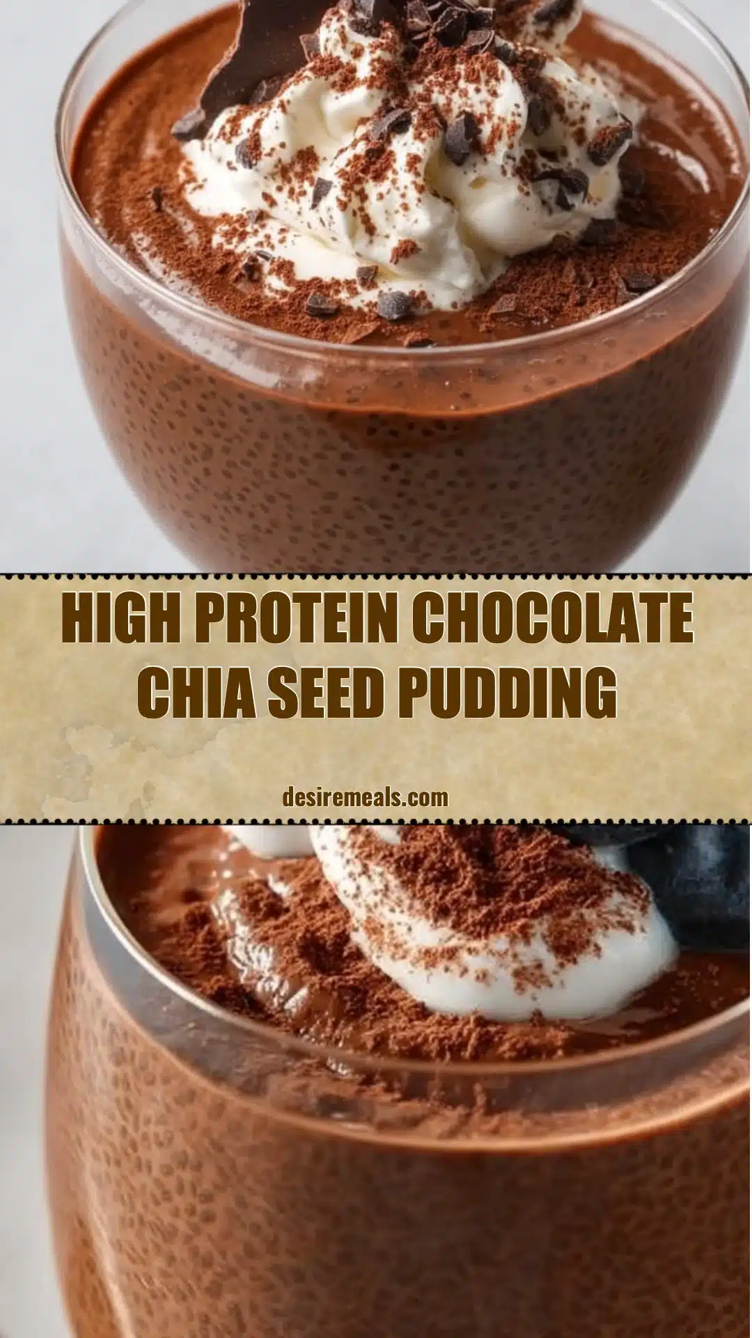 High Protein Chocolate Chia Seed Pudding
