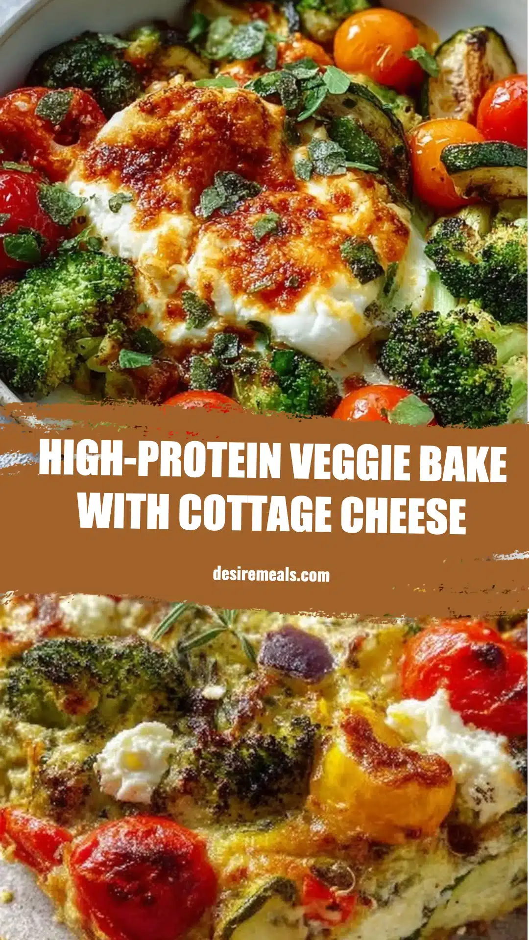 High-Protein Veggie Bake with Cottage Cheese